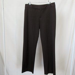 NINE WEST Brown Mid Rise Trousers Dress Pants 10 petite. Fits more sz 8.